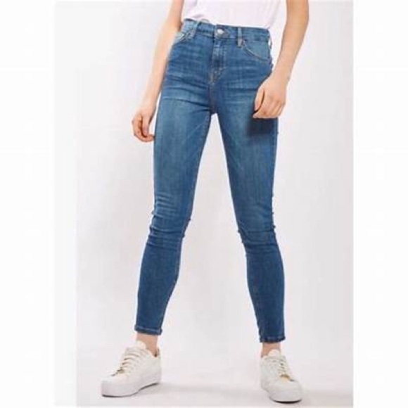 TopShop | High Rise Skinny Moto Jean - Picture 1 of 9